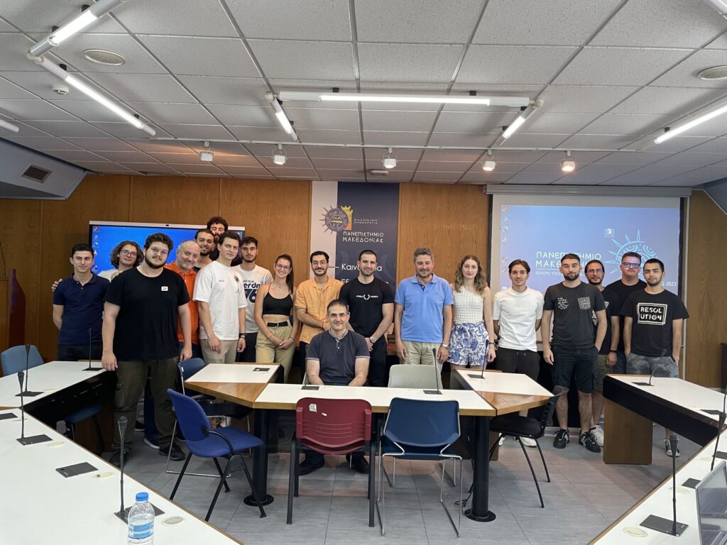 Photo from our event "Inter-networking Intelligent Materials for Software-defined Physics" that took place at the University of Macedonia under the IEEE Student Branch