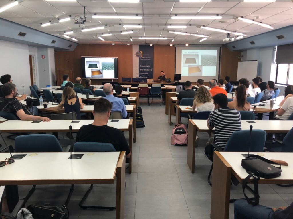 Photo from our event "Inter-networking Intelligent Materials for Software-defined Physics" that took place at the University of Macedonia under the IEEE Student Branch