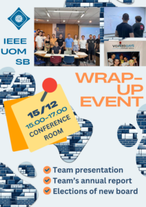 Poster for the 2023 Wrap-up Event of the University of Macedonia IEEE Student Branch