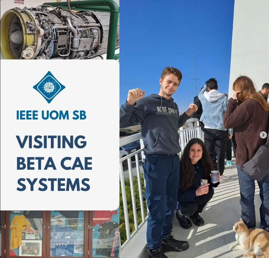 Image from the visit of UoM IEEE Sb in BETA CAE offices