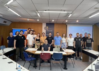 Photo from our event "Inter-networking Intelligent Materials for Software-defined Physics" that took place at the University of Macedonia under the IEEE Student Branch